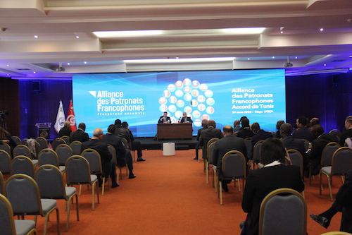 التوقيع على بعث " تحالف منظمات أصحاب العمل بالبلدان الفرنكوفونية"